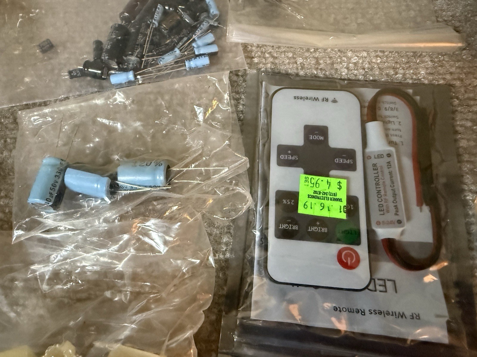 Mixed Electronics Components Lot Inductors Relays LEDs Resistors Transformers
