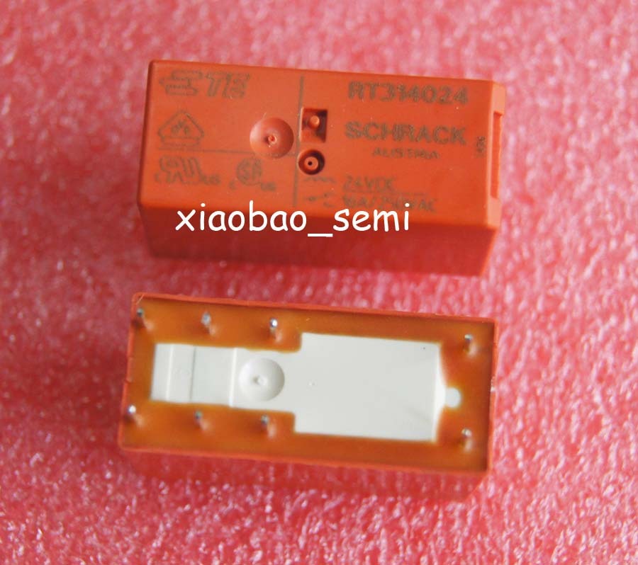 10PCS SCHRACK RT314024 16A 250VAC ORIGINAL Tyco/TE Relay 8PINS