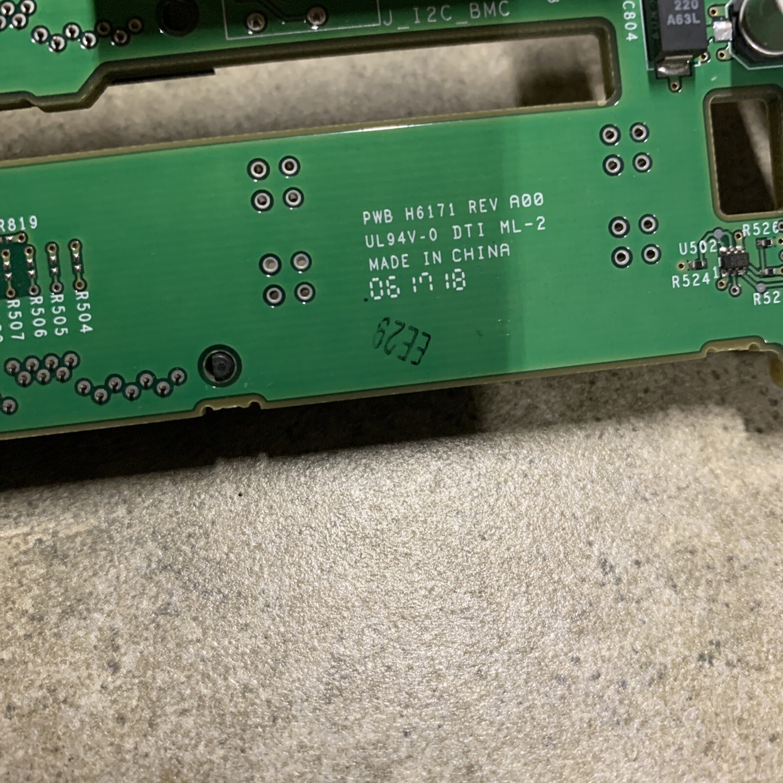 Dell Poweredge 2950 Backplane 4x SAS PWB H6171 Rev A00 Controller Platine Board