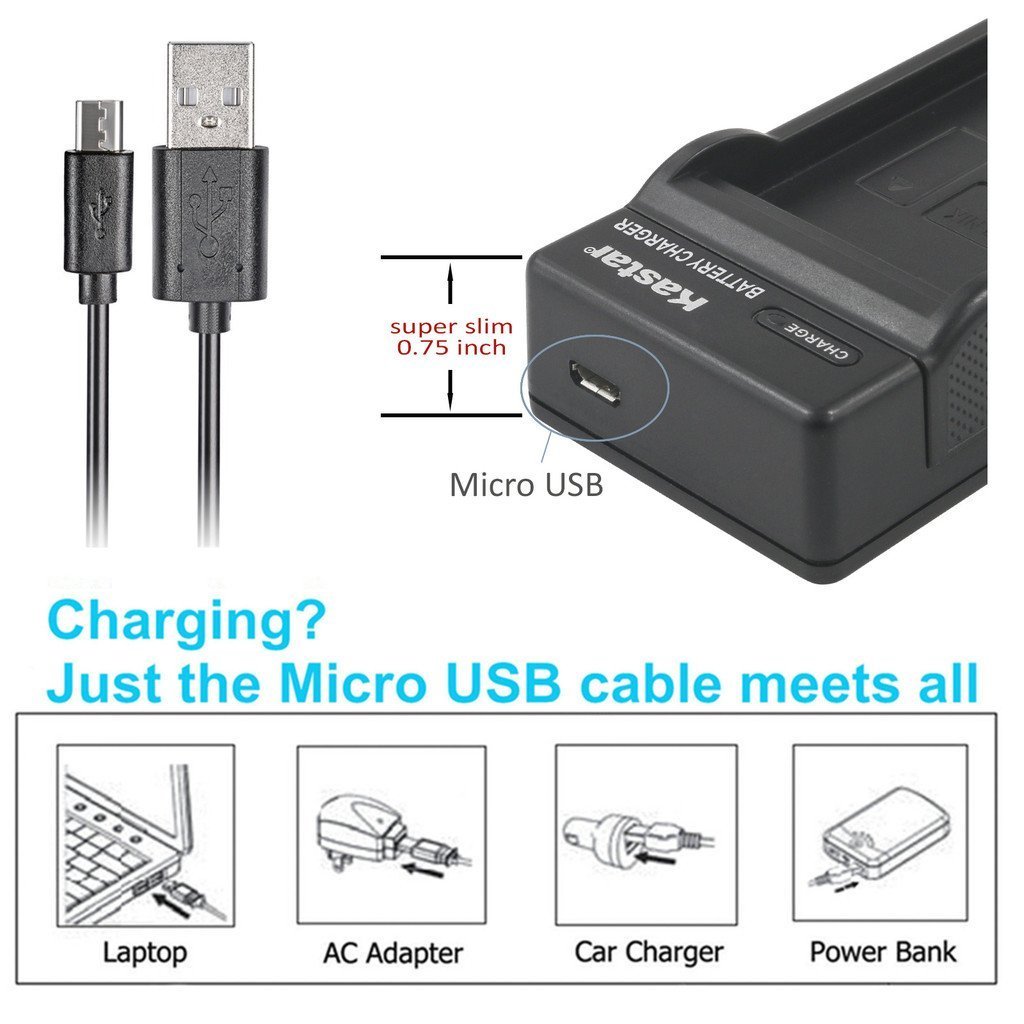LPE6 Battery&Sim USB Charger for Canon EOS 5DS, 5DS R,5D Mark II,5D Mark III