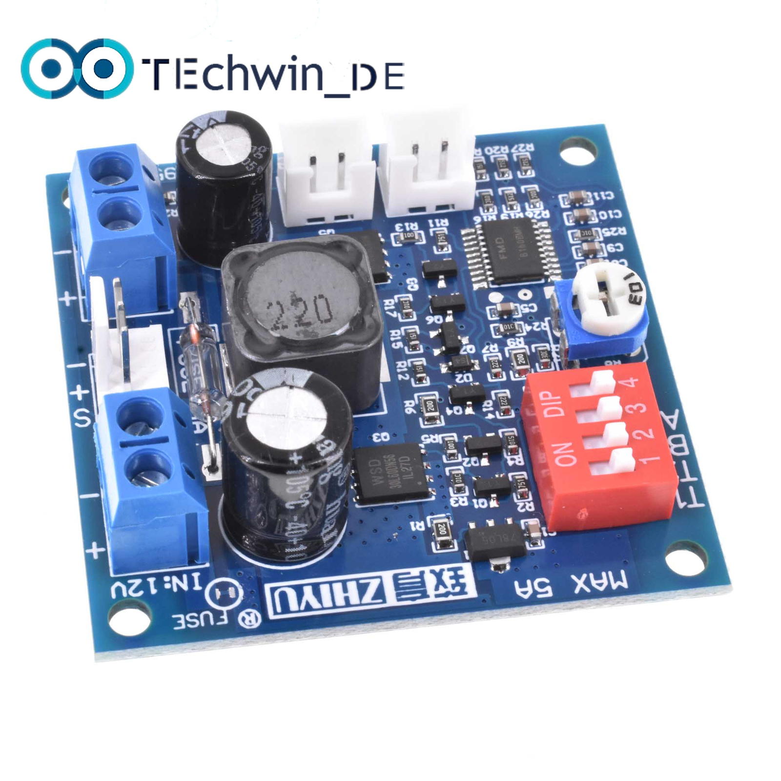 DC 12V 5A PWM PC CPU Fan Speed Controller Temperature Control Board