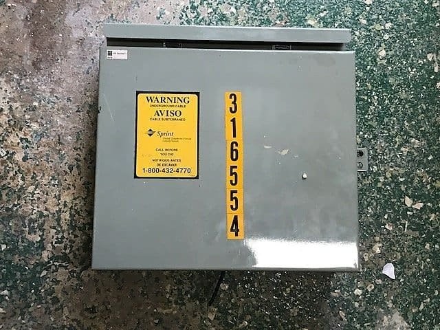 Reliance Comm/Tec BEPC25FS Telephone Box with Internal Wiring (Used)