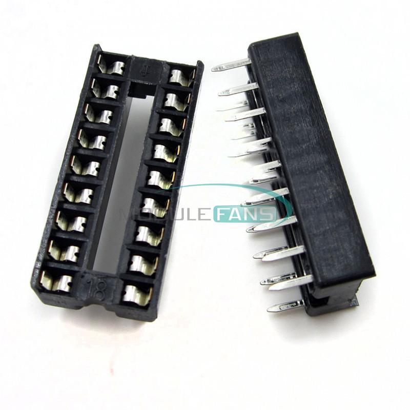 10PCS 18-Pin DIL DIP IC Socket PCB Mount Connector NEW High quality