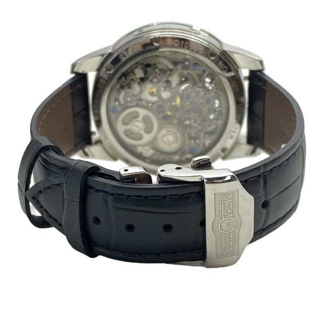 Memorigin Navigator Imperial Tourbillon Watch Black Silver Dial SS Men’s Box
