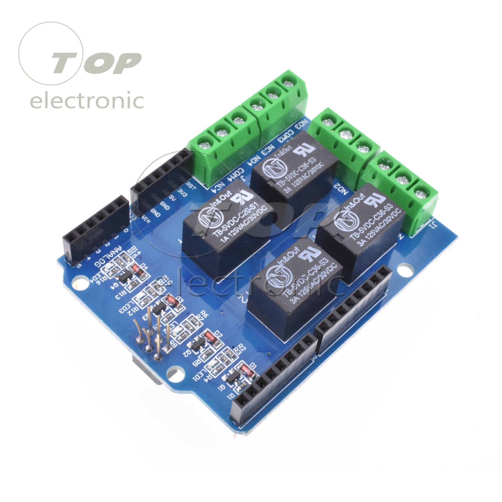Four channel Relay Shield 5V 4 Channel Relay Shield Module for Arduino