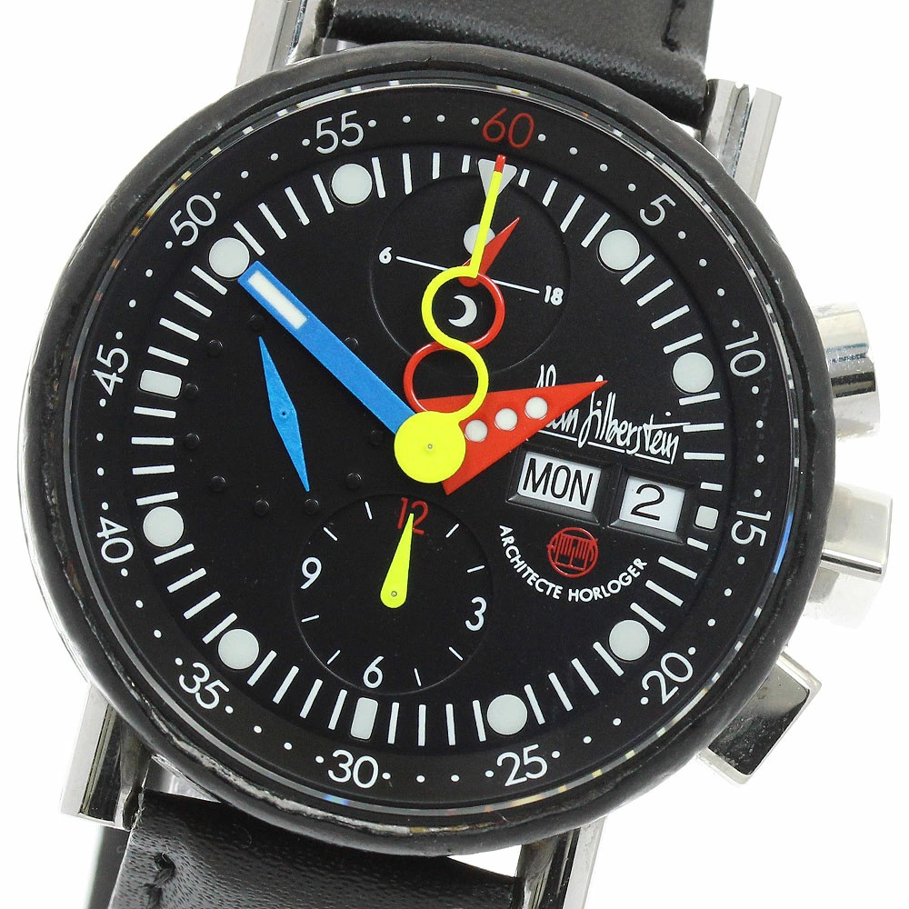 Alain Silberstein LWO5100 Chronograph Bauhaus Day Date Automatic Men’s Watch