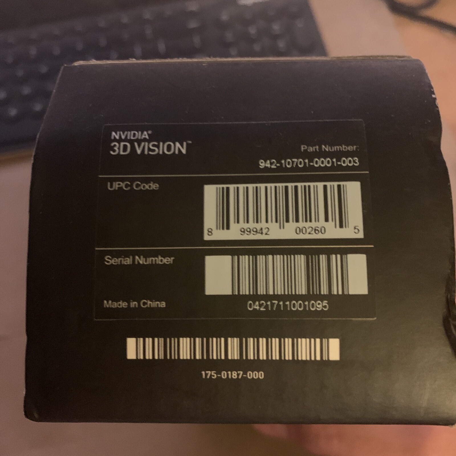 nVIDIA 3D Vision Stereoscopic Extra Pair 3D Glasses 942-10701-0001-003