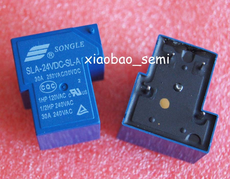 2PCS SLA-24VDC-SL-A 24V T90 30A 250VAC 30VDC ORIGINAL SONGLE Relay 4PIN