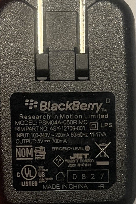 Lot of 6 Blackberry Cell Phone Assorted Charging Cords