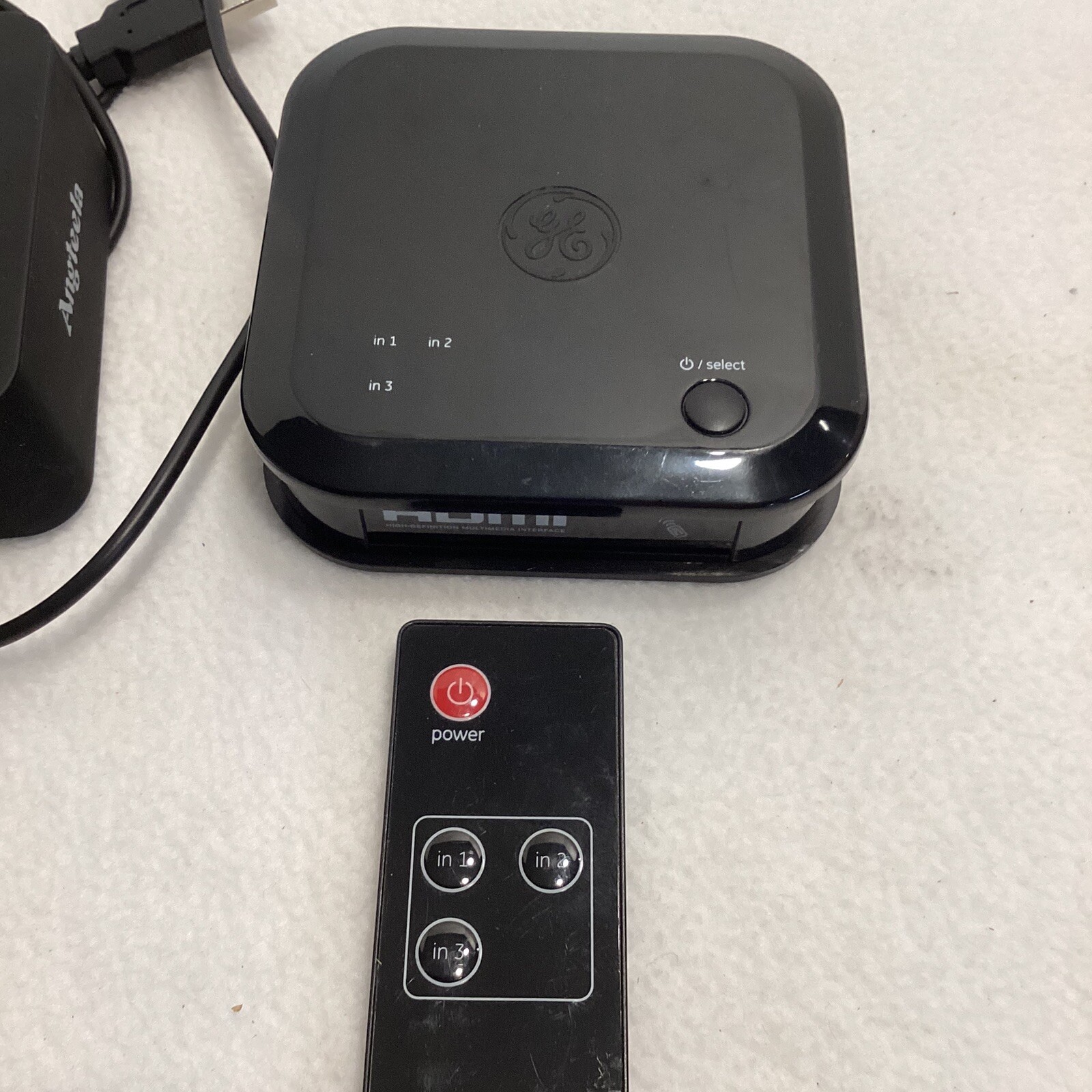 Mixed Electronics Lot, Headset Charger HDMI Switch, Remote Control Parts Only