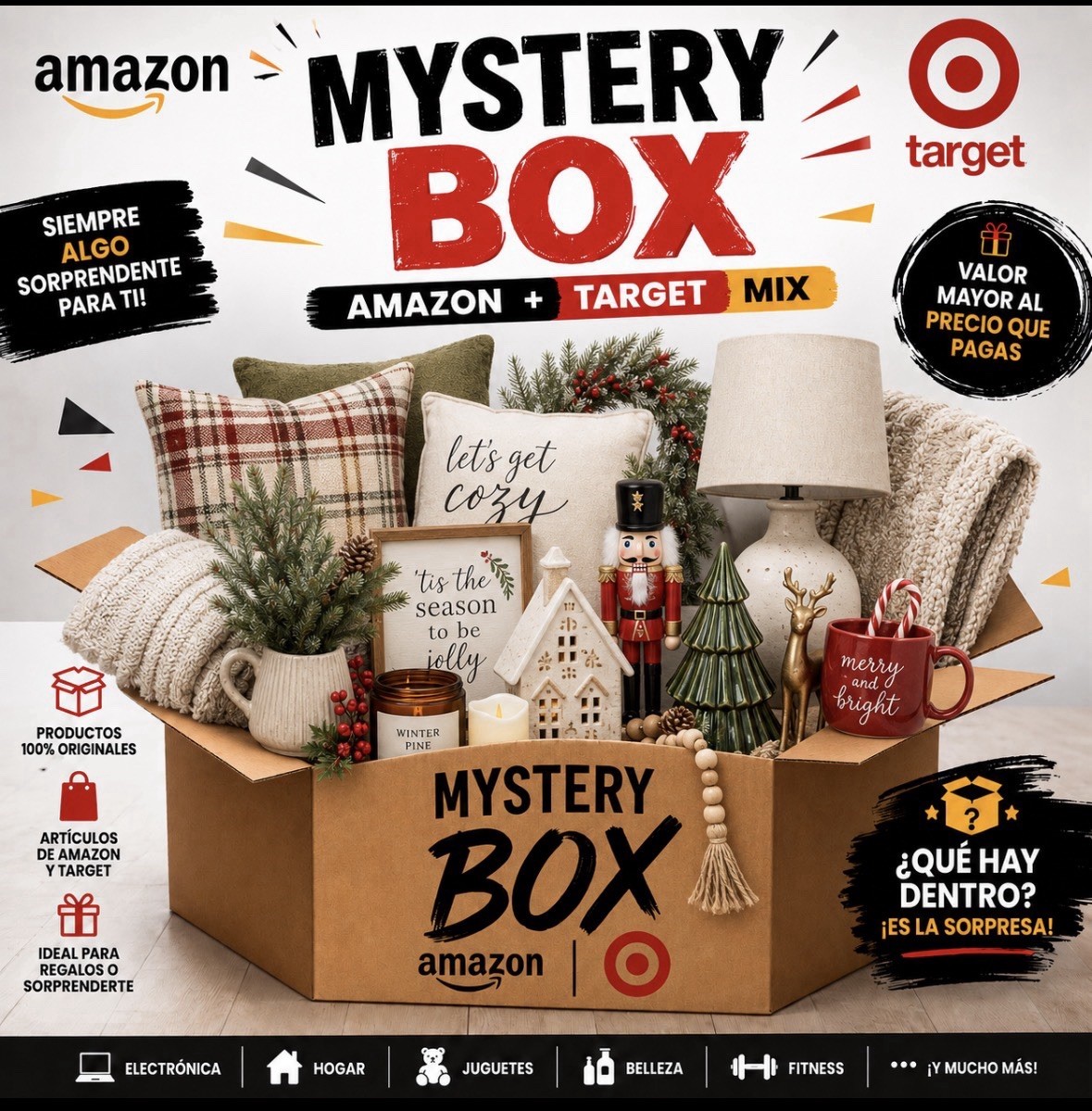 Amazon & Target Mystery Box Mixed Lot Assorted Electronics Home Toys Beauty