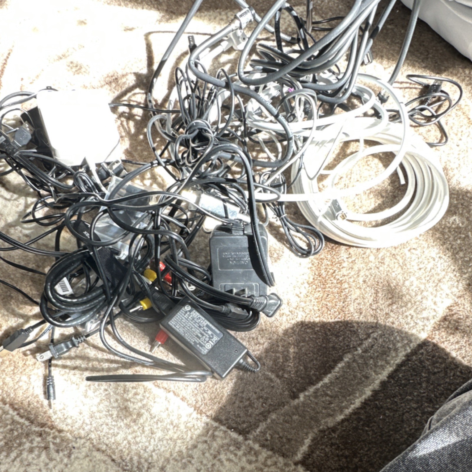 Mixed Electronics Cables, Chargers, Adapters, and Power Supplies Lot
