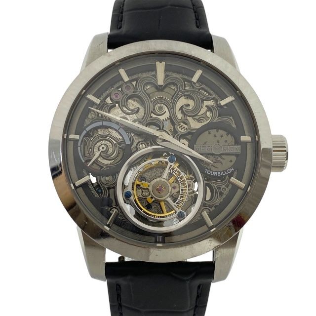 Memorigin Navigator Imperial Tourbillon Watch Black Silver Dial SS Men’s Box