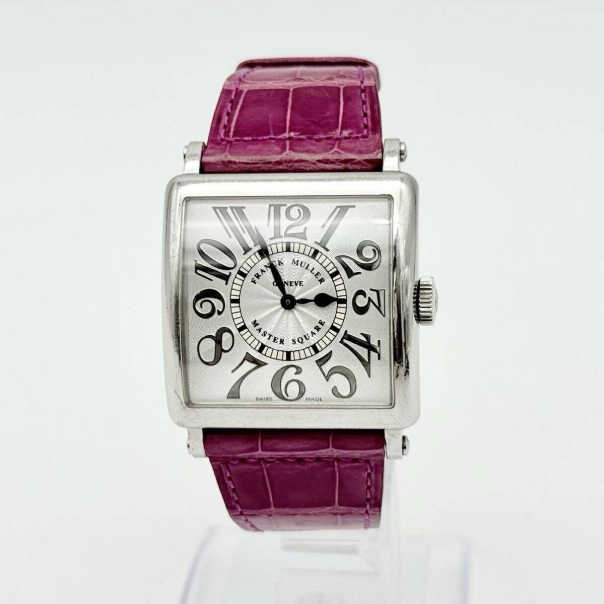 FRANCK MULLER Watch Master Square 86 6002HQZ Silver Quartz Leather Women Working