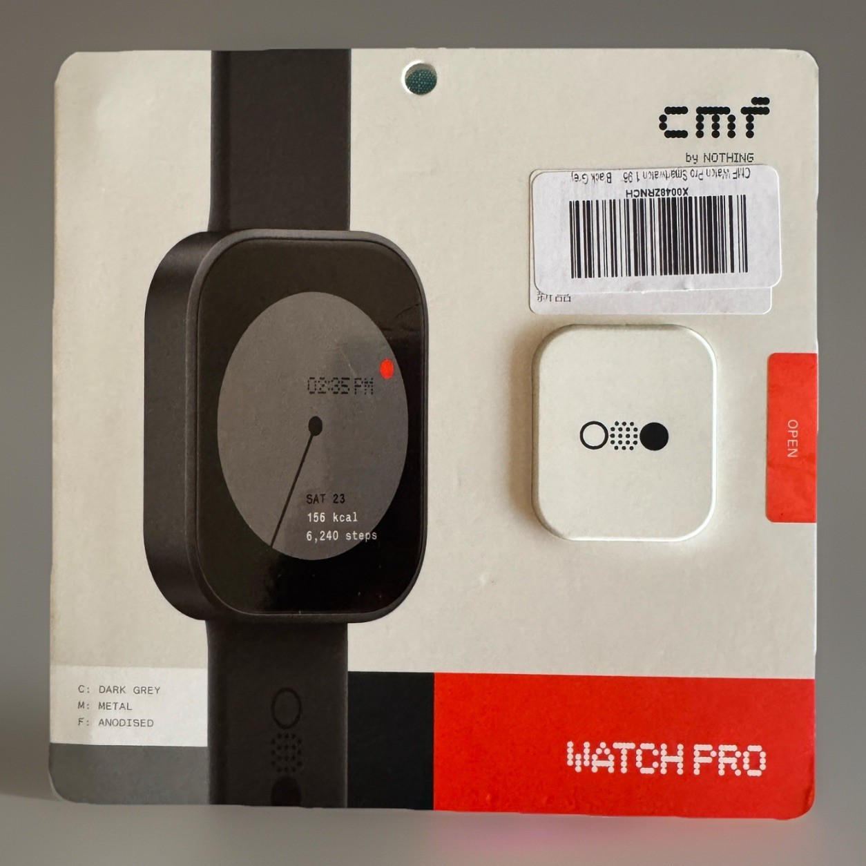 CMF by Nothing Watch Pro Smartwatch 2-Week Battery GPS 1.96′ Screen Dark Gray