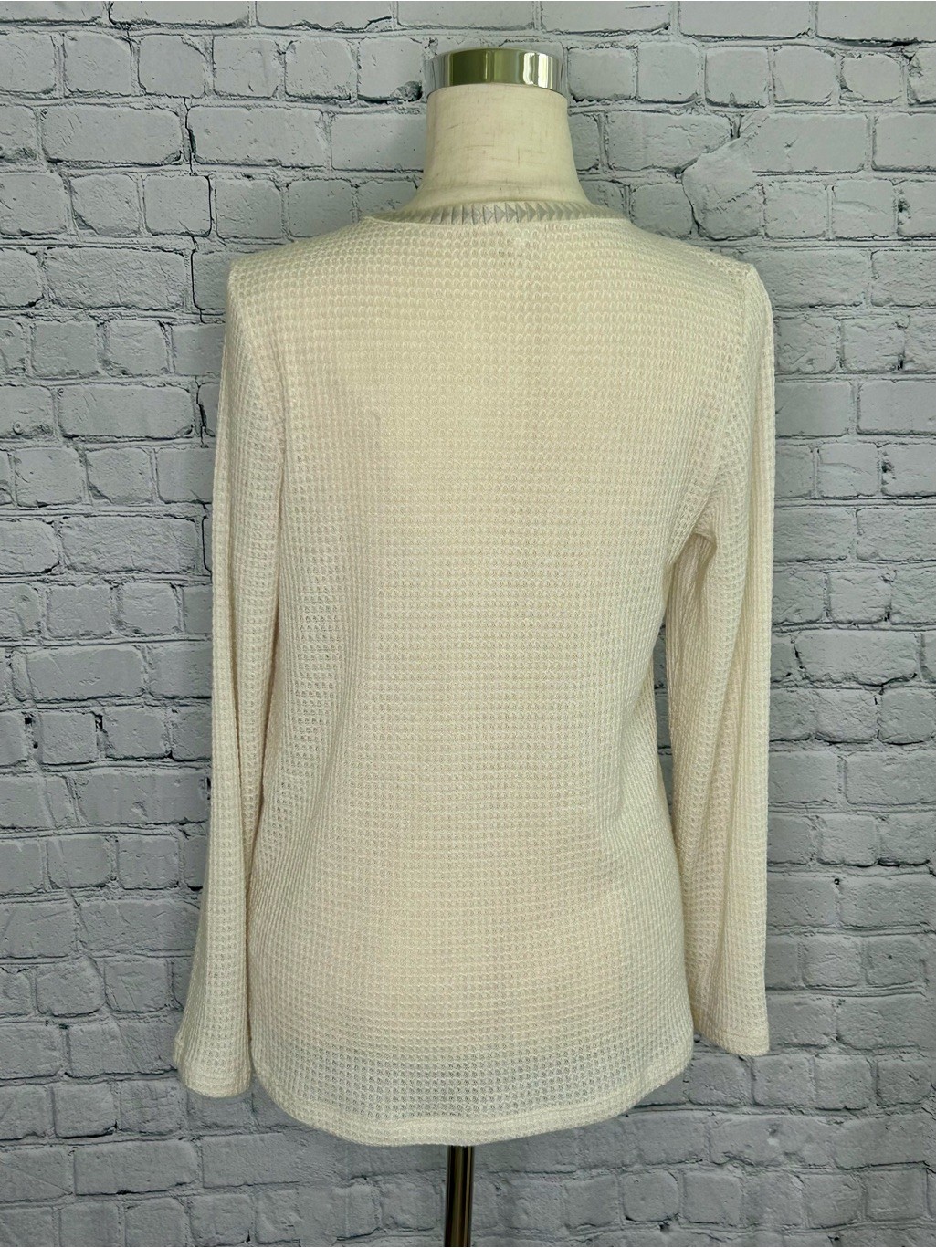 Casual Long Sleeve Top Cream Size M Women’s Sweater