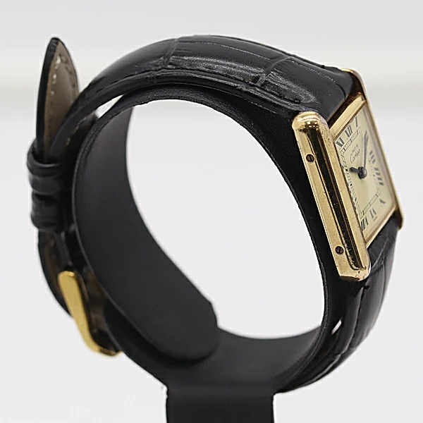 Cartier Must Tank 3232592 Manual Winding SV925 Ladies Watch Warranty Card Auth