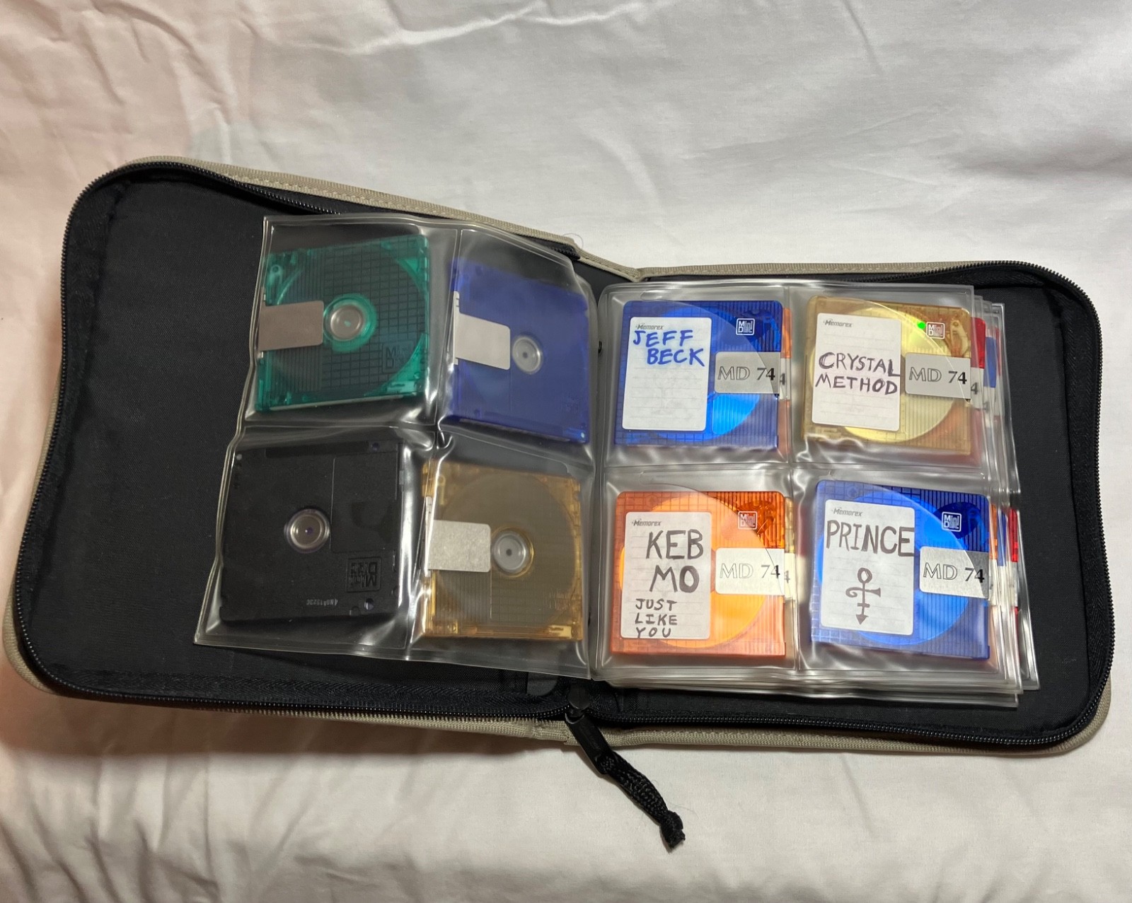 Lot of 23 Memorex/sony Mini Discs – pre-recorded, rap rock, soundtrack, Prince