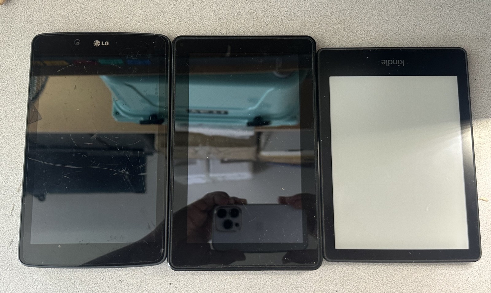 Lot of 3 Tablets For Parts Not Working – Untested – LG Kindle G Pad – A6