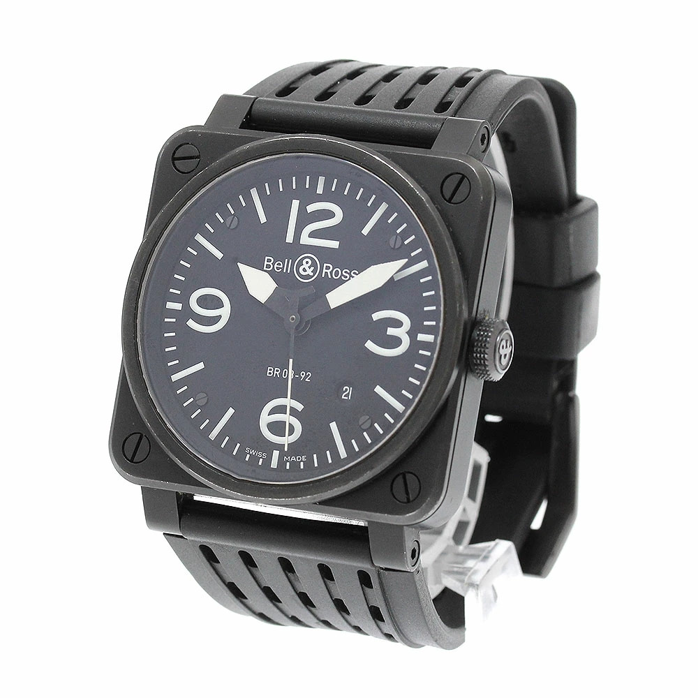 Bell & Ross Watch BR03-92-S Aviation Military Automatic Date Men’s w/Warranty