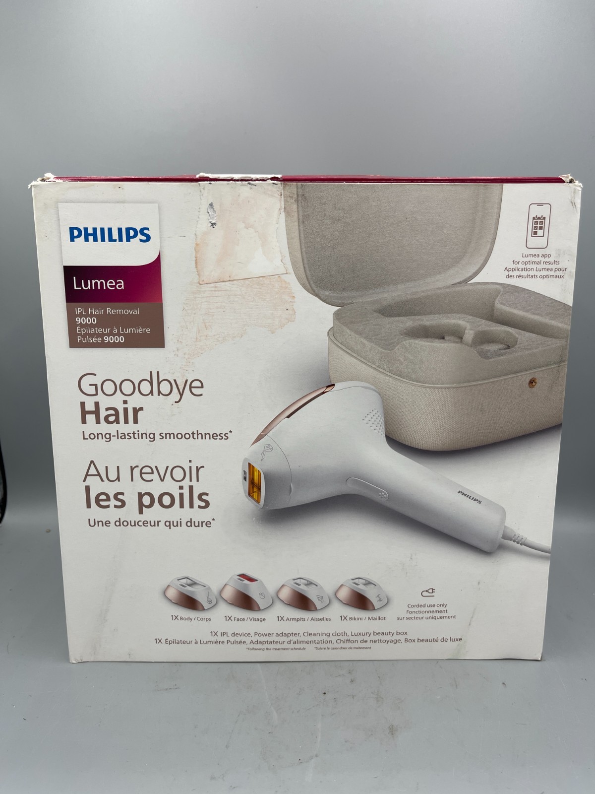 Philips Lumea 9000 Series IPL Hair Removal Device w/ Luxury Beauty Box (READ)