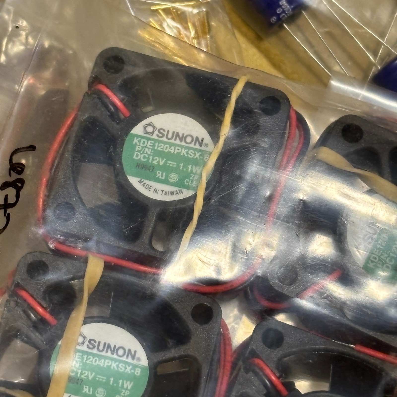 Junk Drawer Mixed Lot Vtg Electronics Caps, Fans, Adapters For Parts Or Rebuild