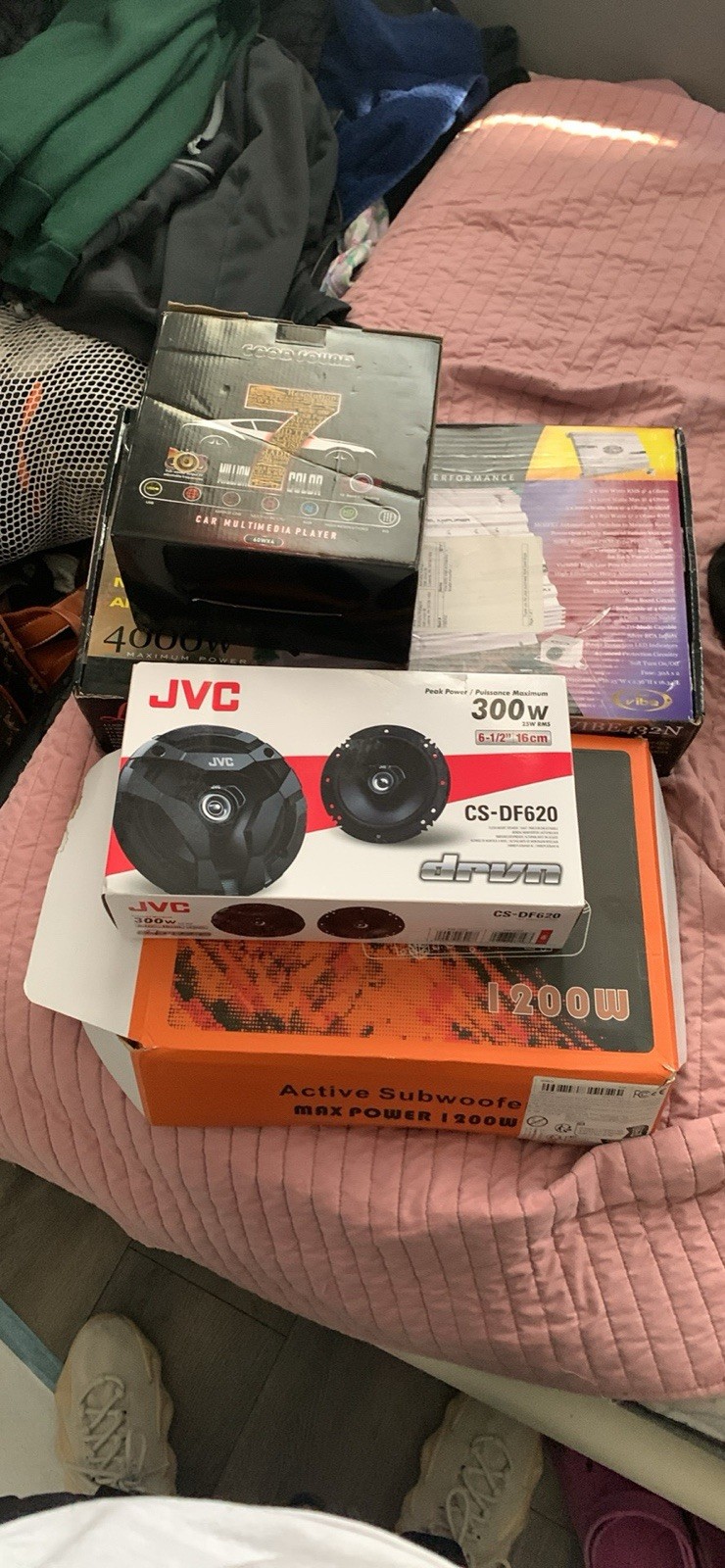 JVC & Vibe CS-DF620 VIBE432N Car Audio Lot Active Subwoofer 4 Channel Amplifier
