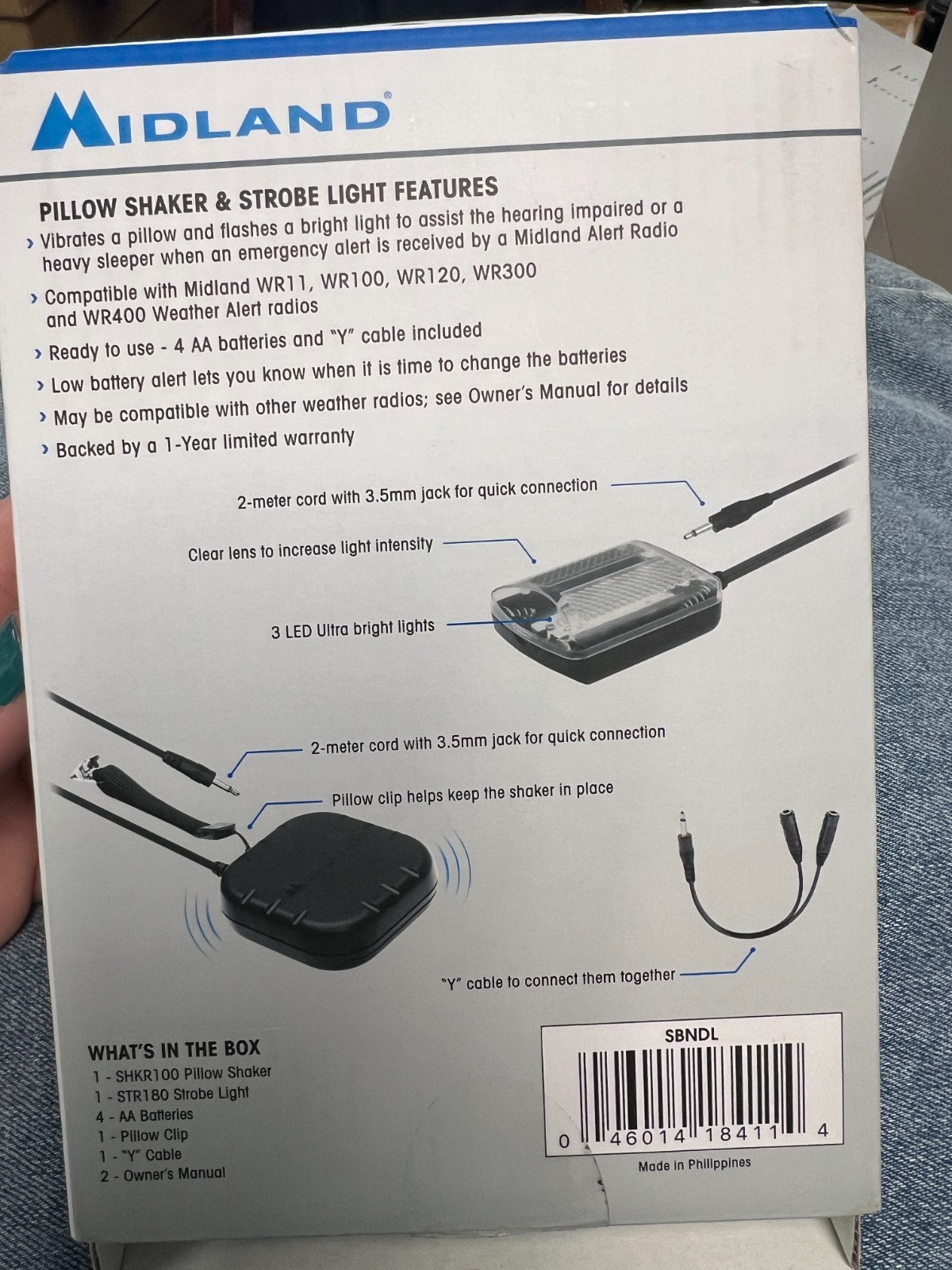 Midland Pillow Shaker and Strobe Light Combo Pack