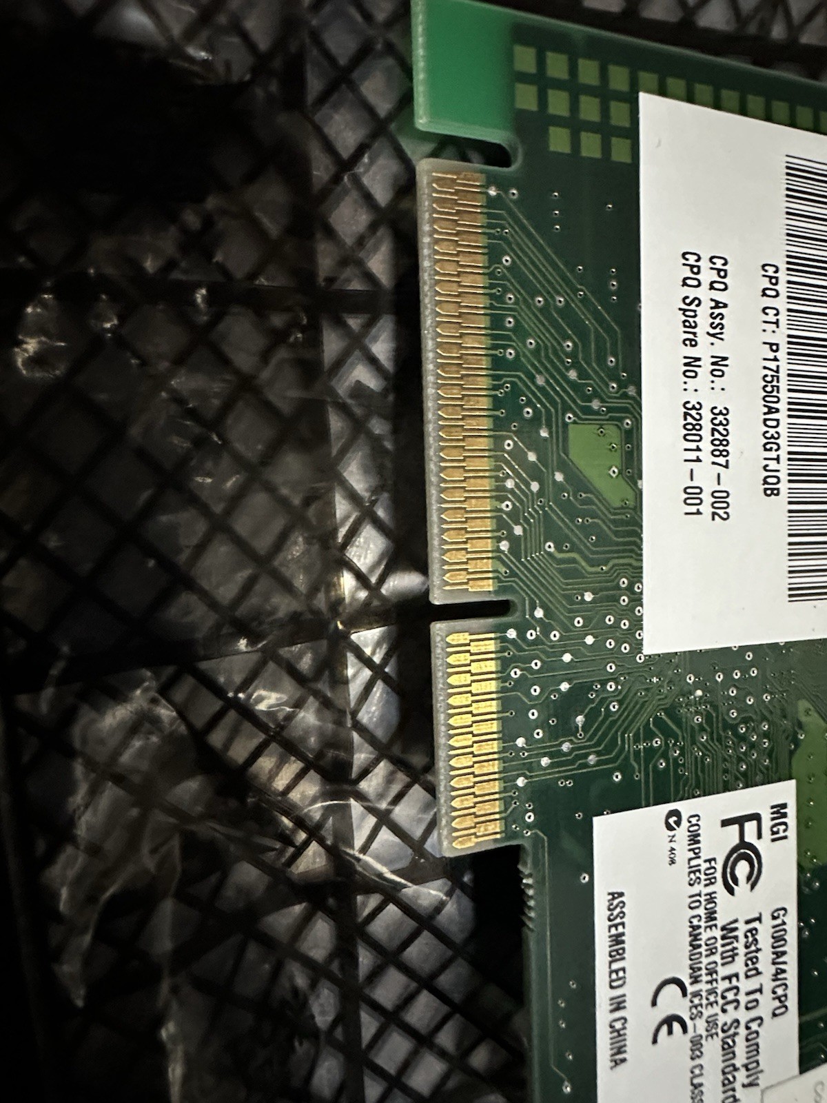 MATROX 790-01 REV A G100A/4/CPQ 332887-002 328011-001 VIDEO CARD-
