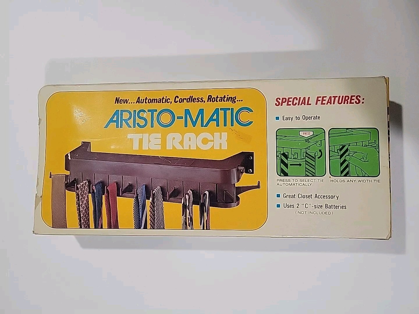 Aristo-matic Electric Tie Rack In Original Box Never Used Batteries Not Included