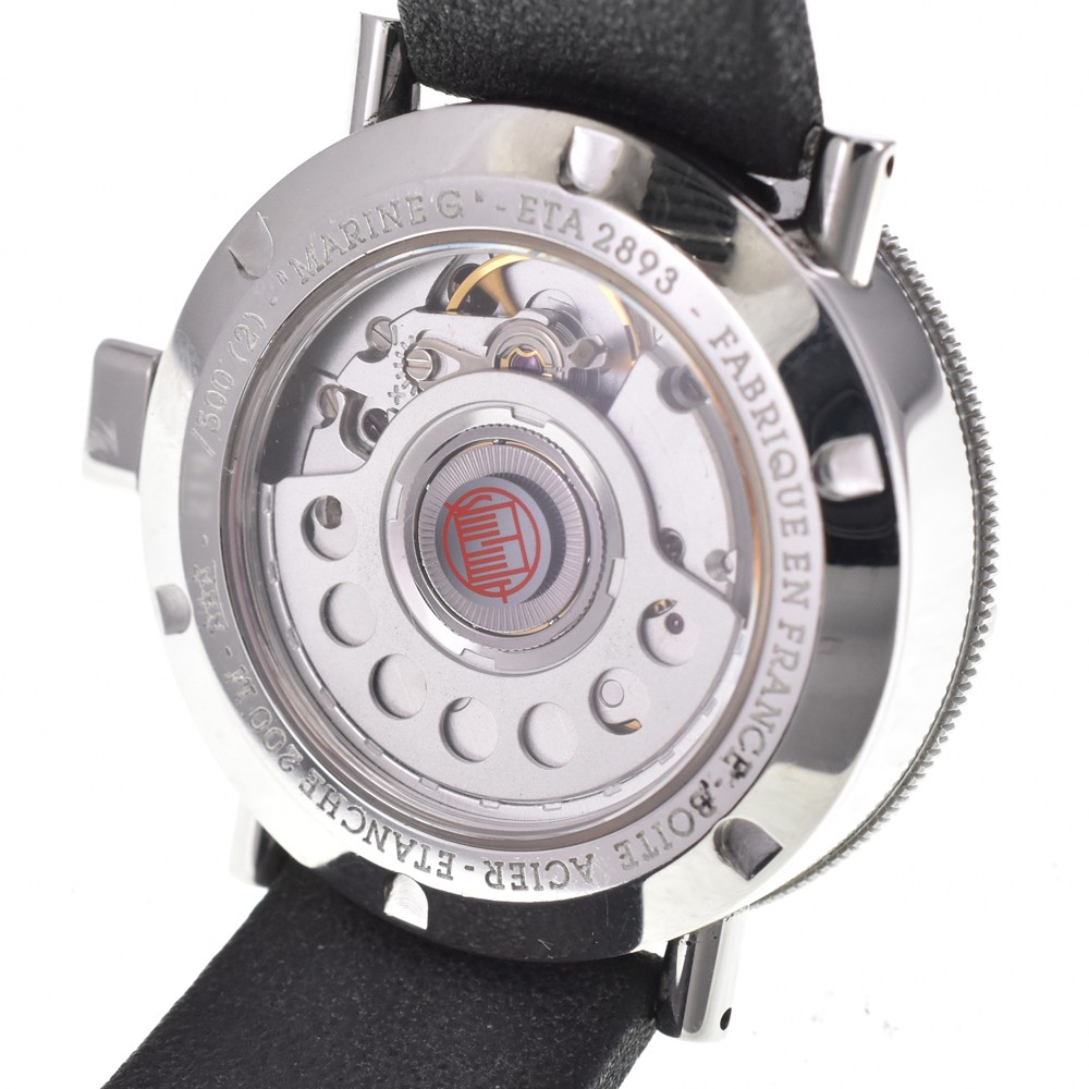 Alain Silberstein Marine G GMT Automatic 34mm Grey Dial Stainless Steel Rubber