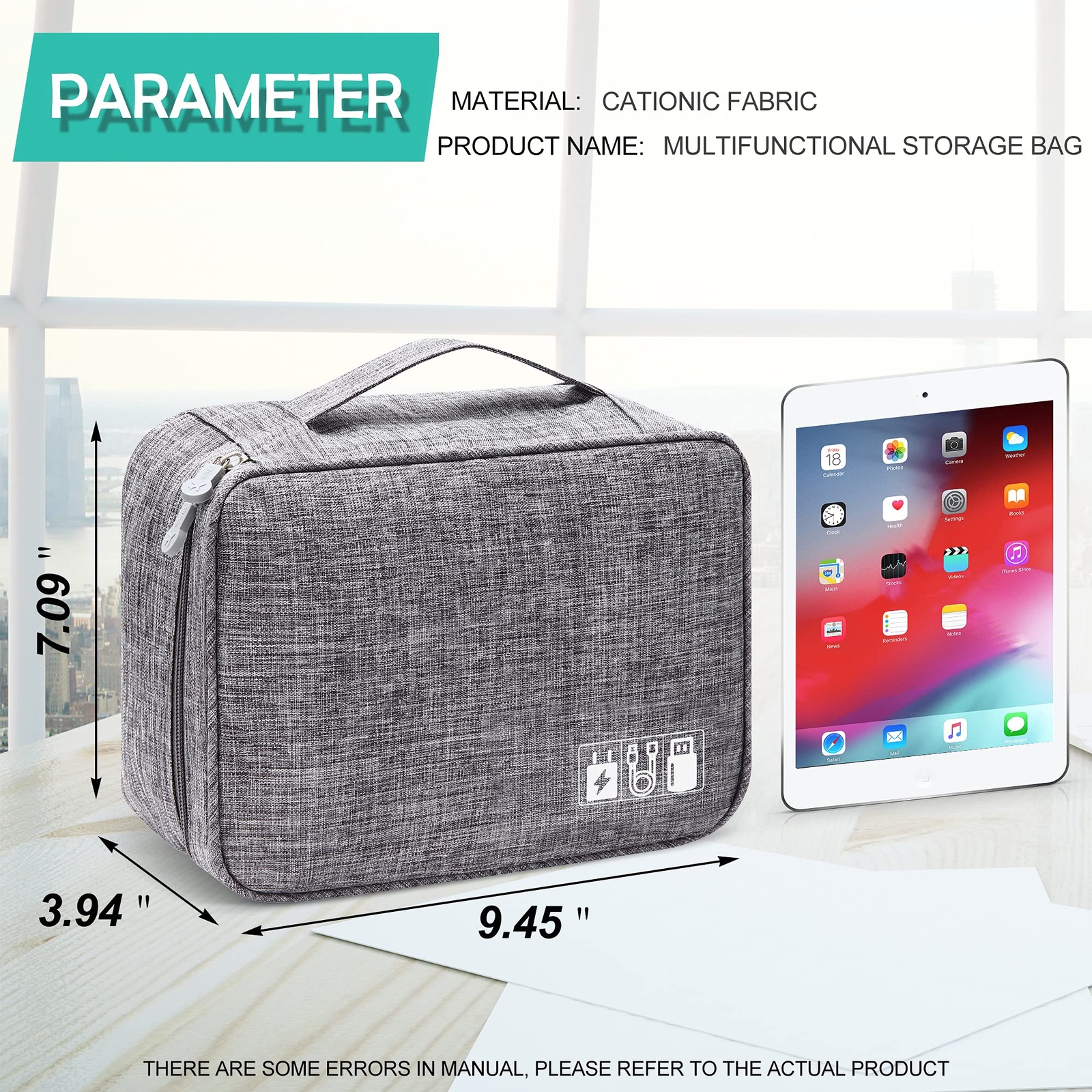 Electronics Organizer Travel Cable Organizer Bag Waterproof Portable Digital Sto