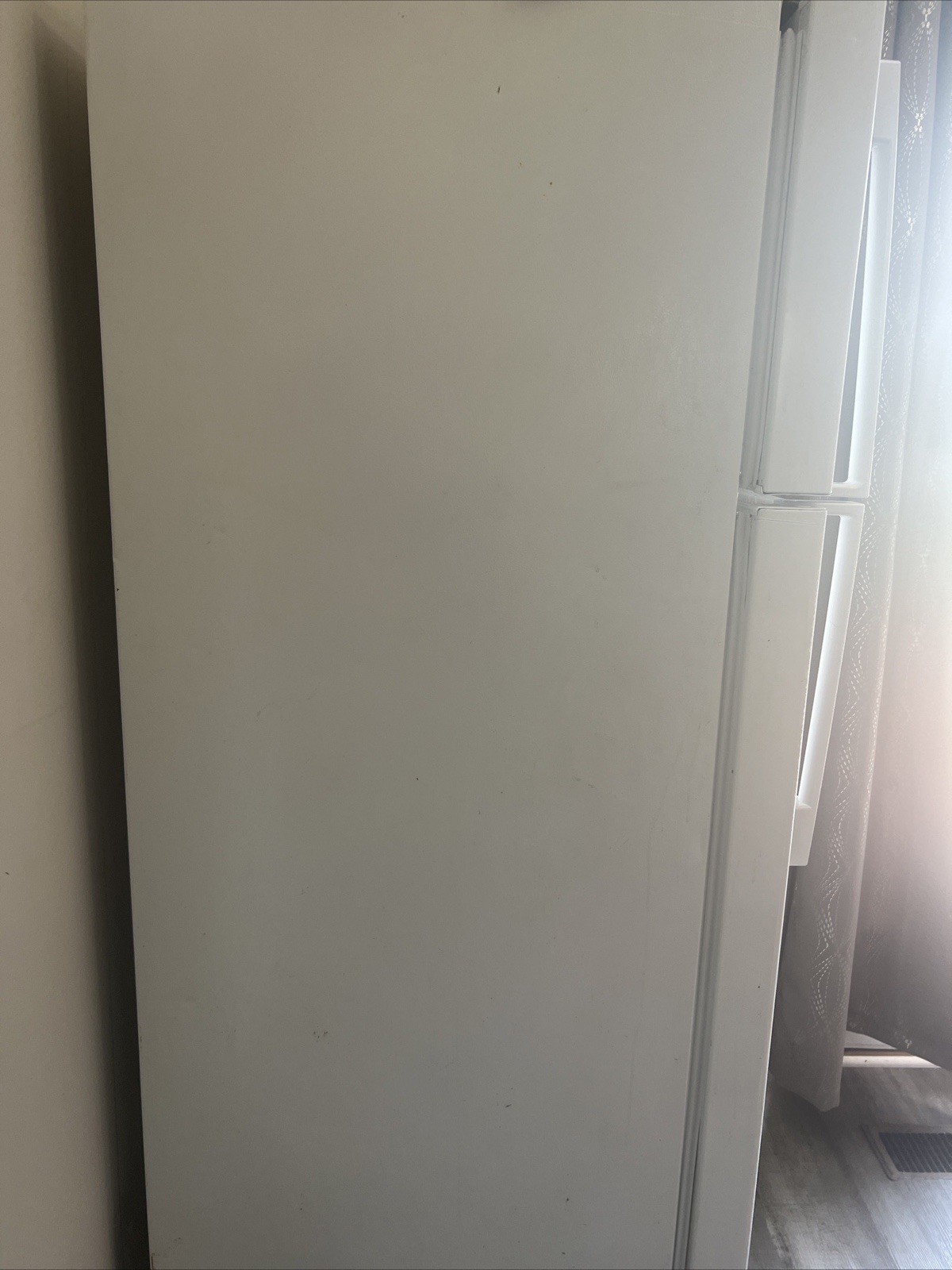 Fridge, White, 2 Inside Parts Missing, Functions Well, 2 Years Old