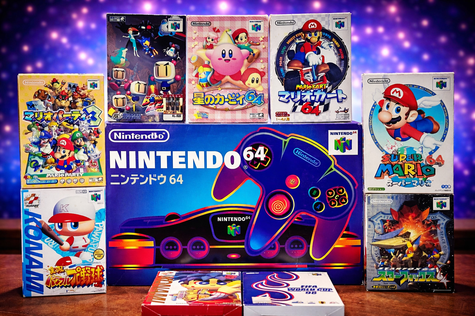 NINTENDO 64 BUNDLE 🌈RaRe🌈 Original Box Console & Games Mario Star-Fox