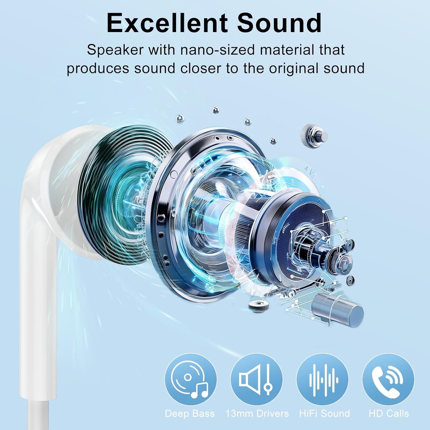 2 Packs USB C Wired Headphones for iPhone 16/15 Pro Max Plus, Type C Earbuds