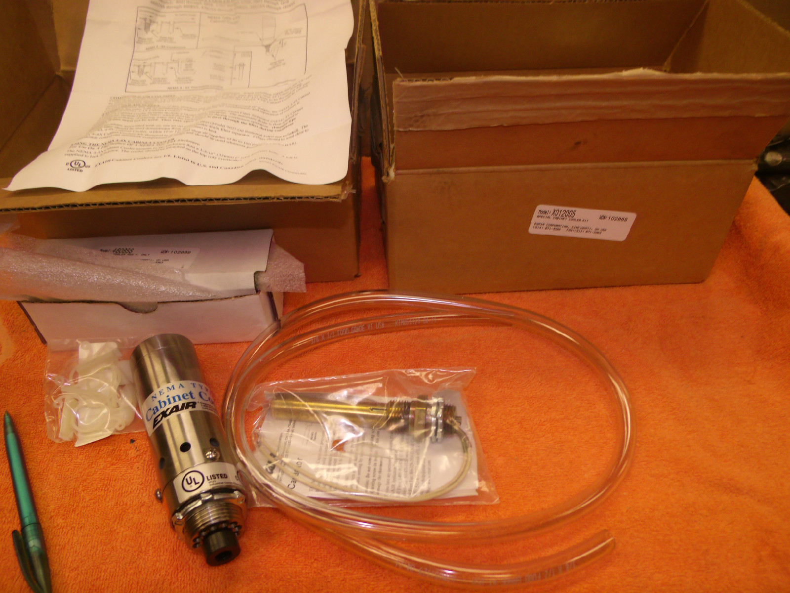Wexair 4608SS cooler w/ thermostat 9107 complete kit NEW instructions and all