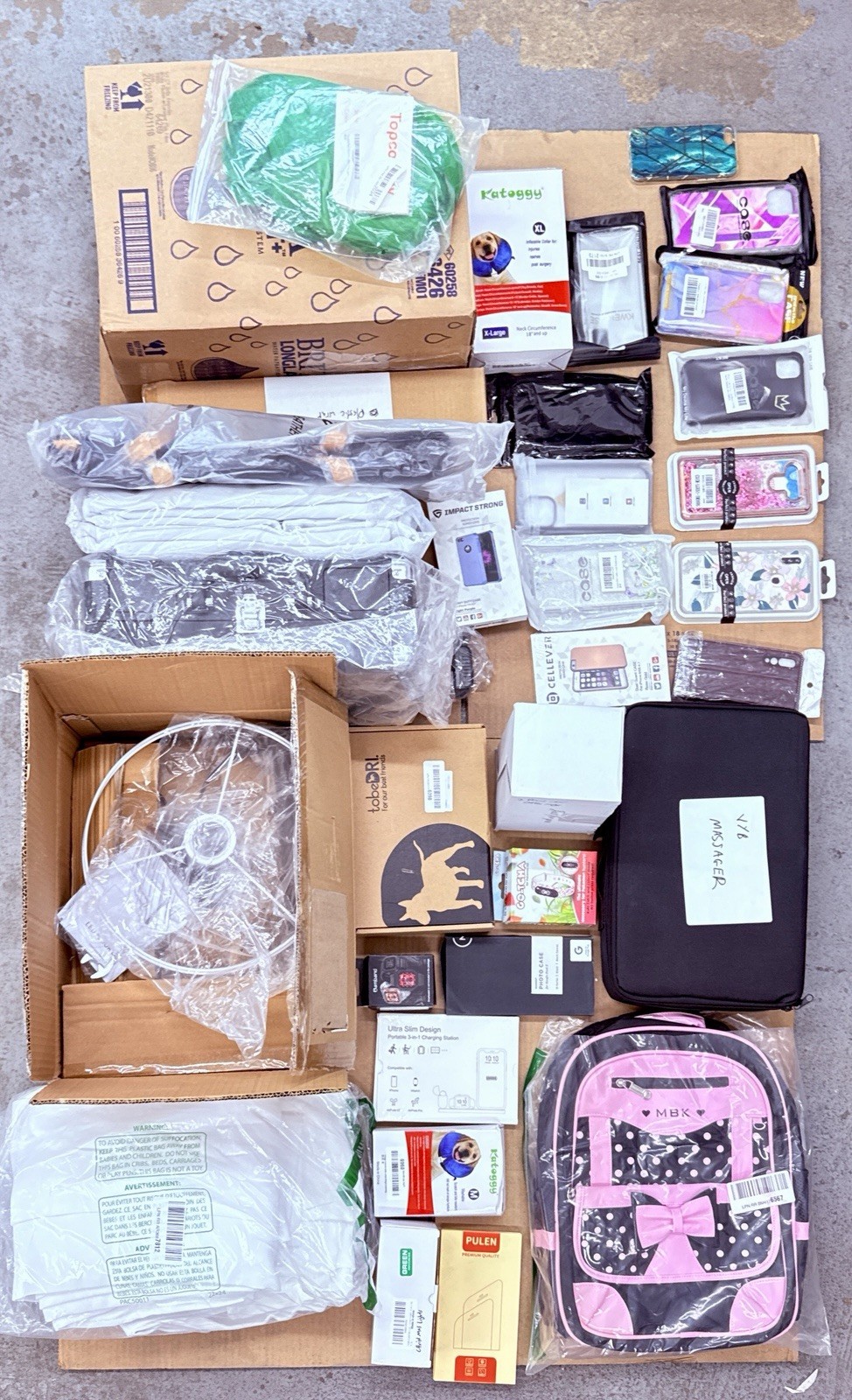Amazon Wholesale Lot Of 34 Items iPhone Cases Wigs Watch Bands Charging Stations
