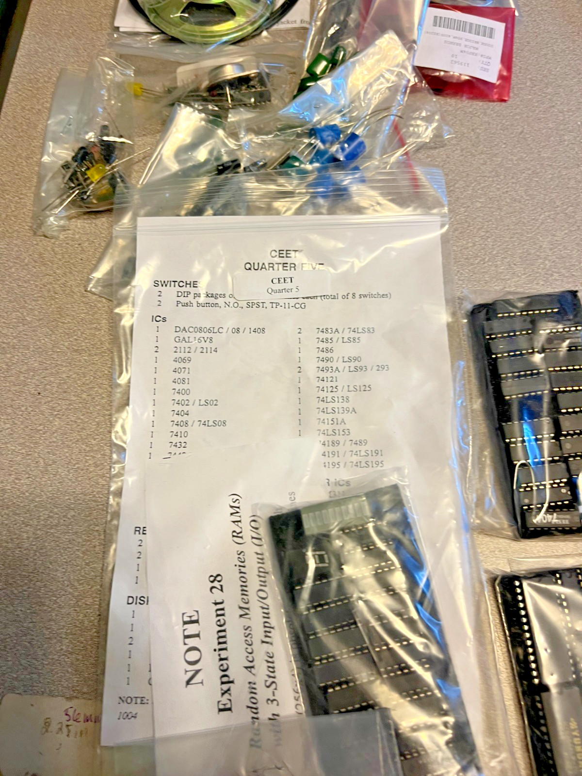 Box of Miscellaneous Electronic Components Mixed Lot from closed ITT Tech School