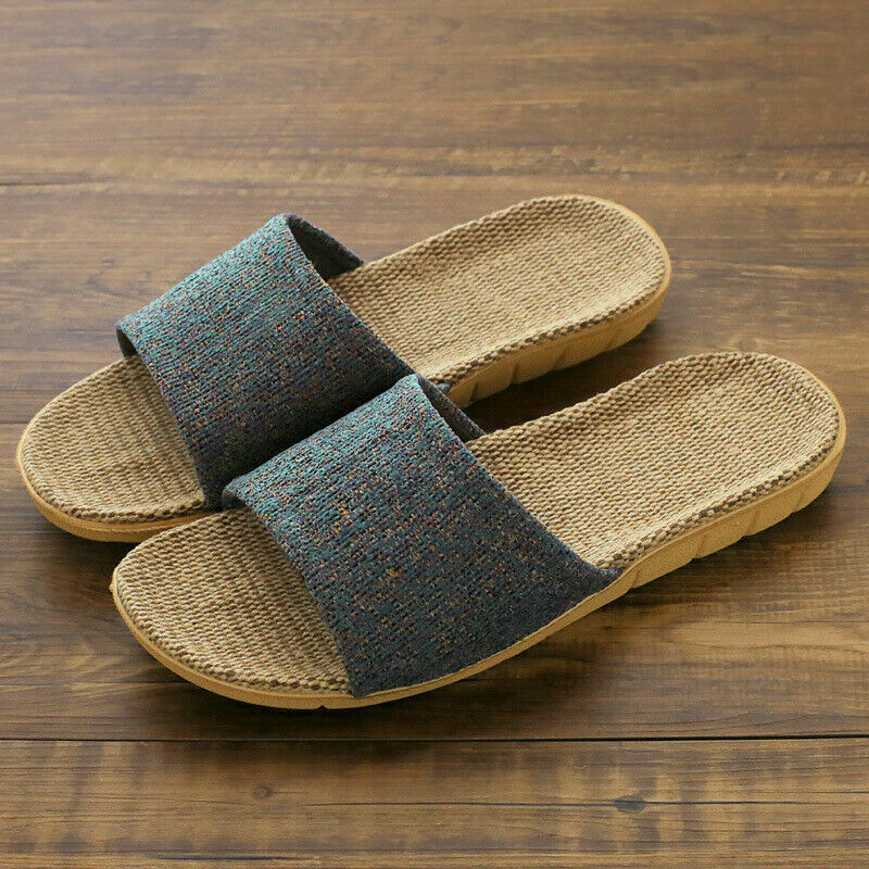 New Unisexy Tatami Slippers Home Indoor Slipper Open Toe Scuff Shoes Slides