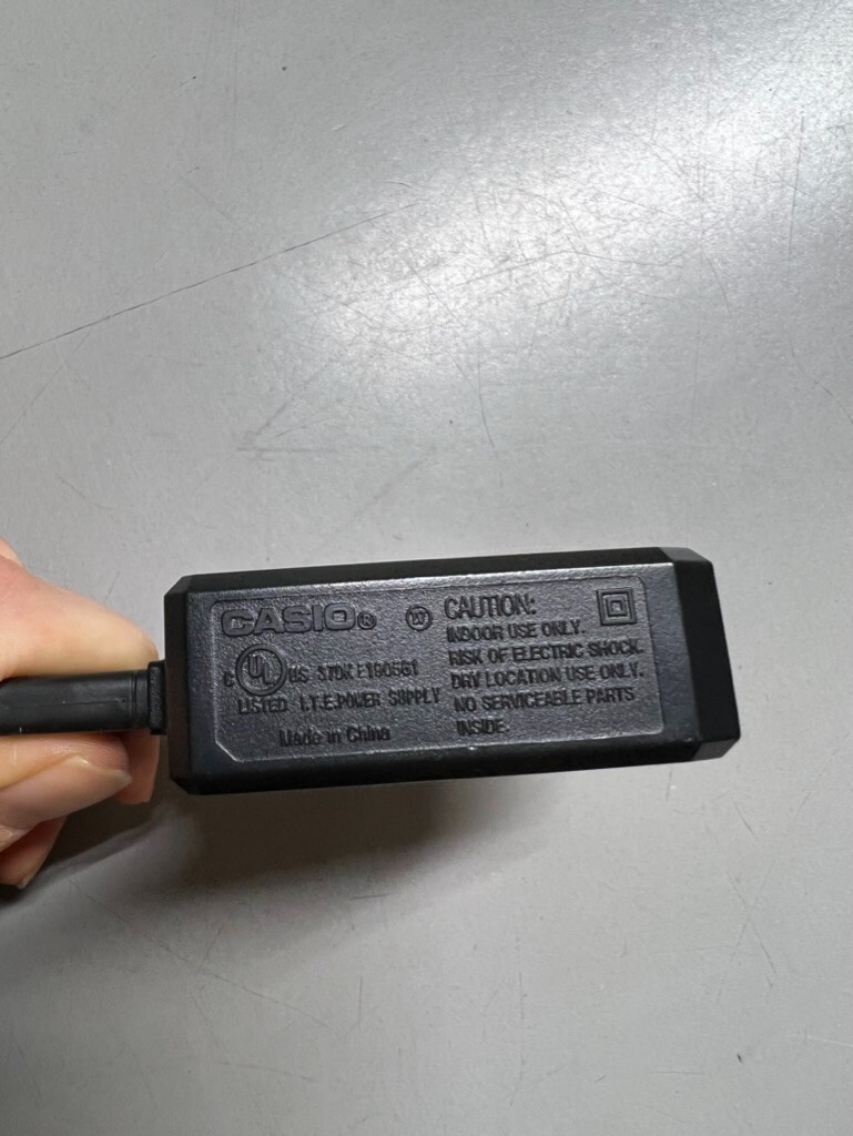 Original OEM Casio USB to Micro Charger – Charging Block + Cord CNR751 – BLACK