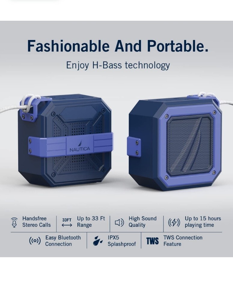 Nautica Speaker S100 with Nautica blue Cologne bundle.