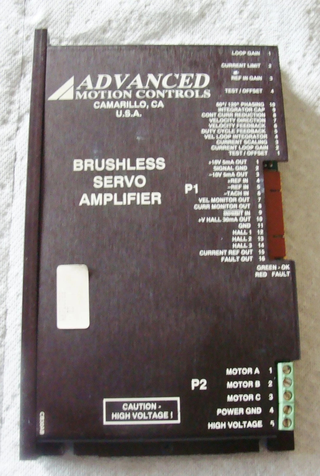Advanced Motion Controls/Quad Systems B30A8N-INV 106637 Amp X2 PCB. X-Axis Amp.