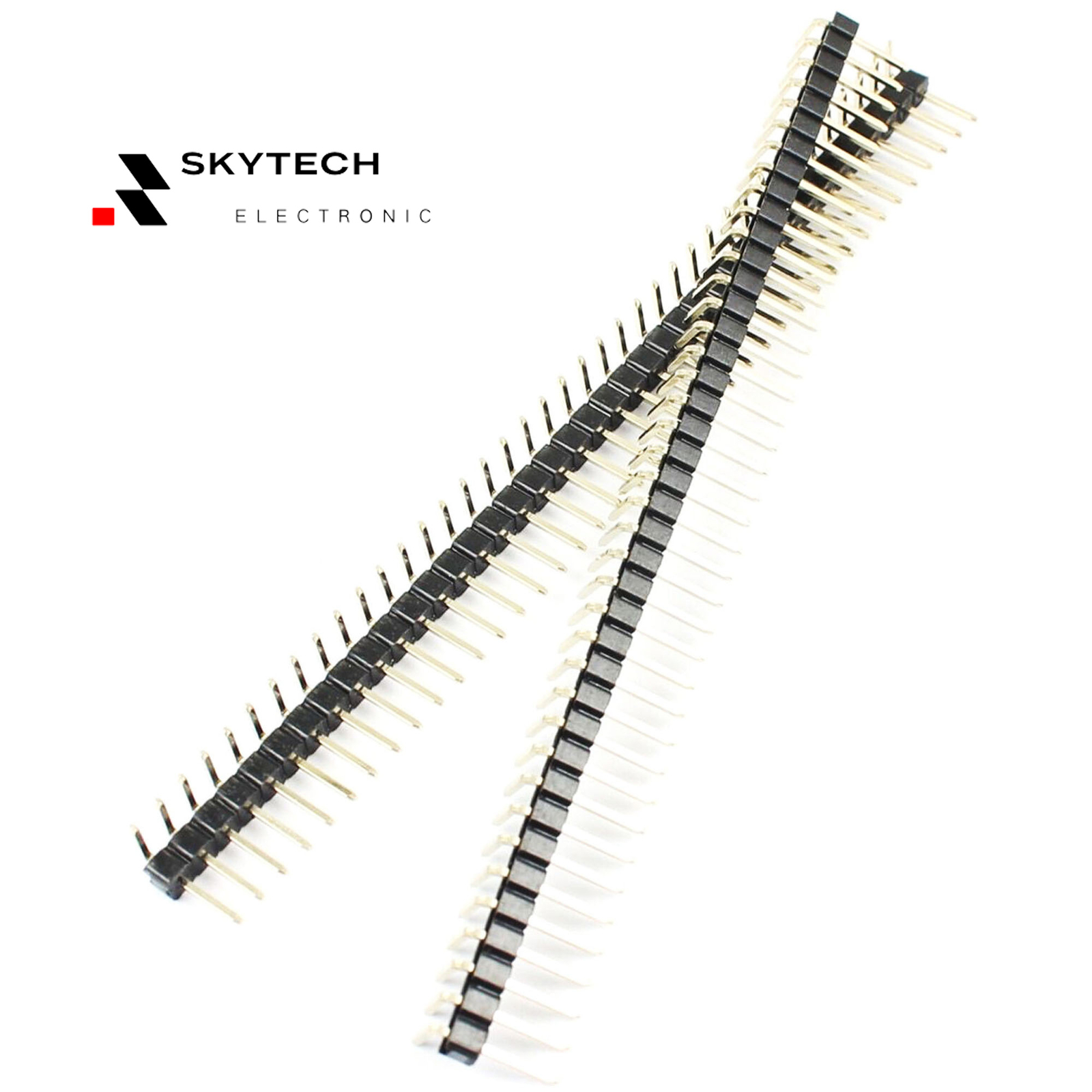 50Pcs 40Pin 2.54mm Single Row Right Angle Pin Header Strip Arduino kit