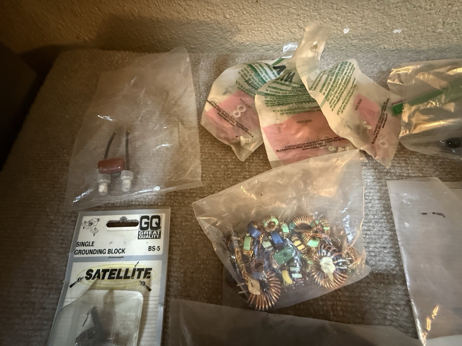 Mixed Electronics Components Lot Inductors Relays LEDs Resistors Transformers