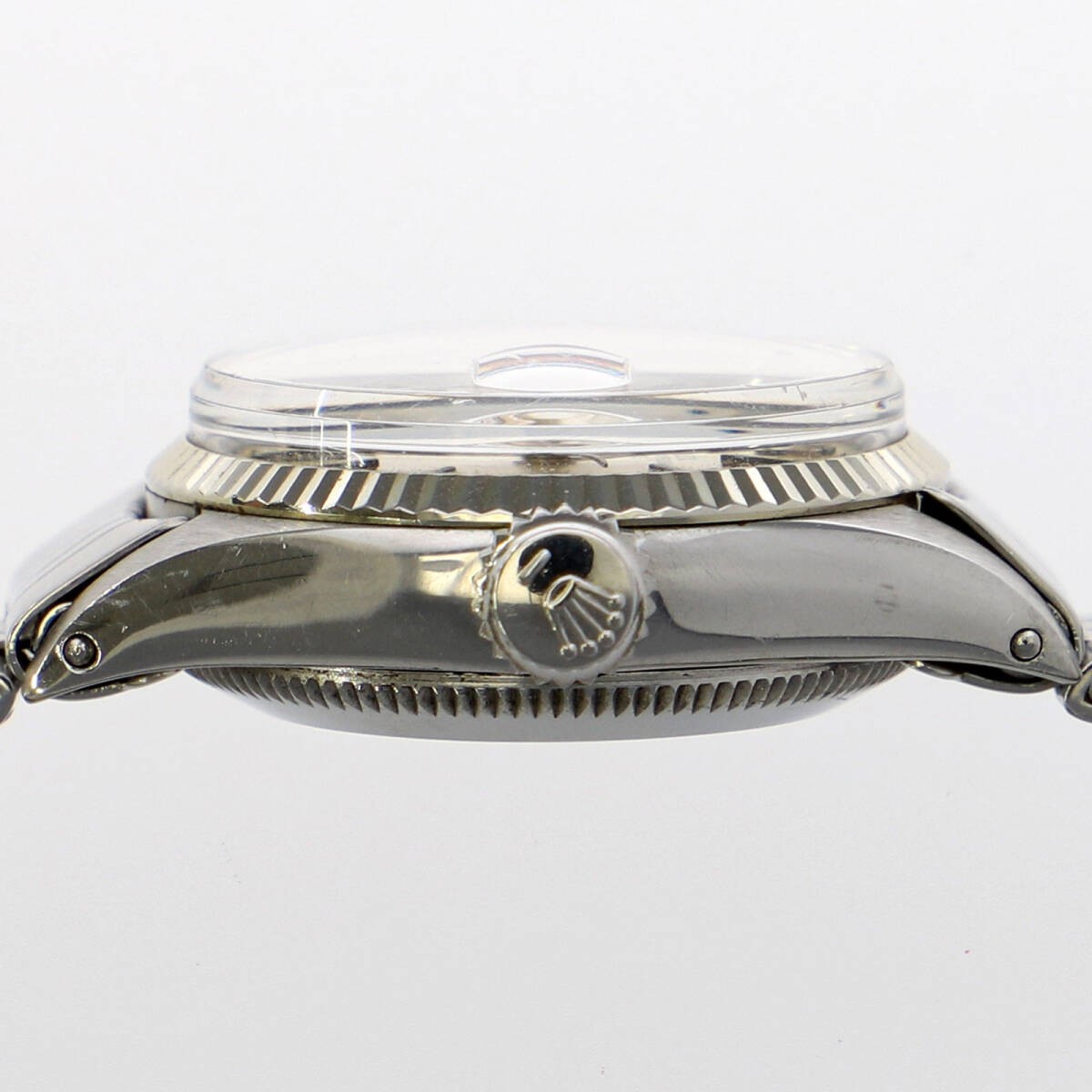 ROLEX Watch Oyster Perpetual Date 6517 Silver Dial SS/WG Automatic Women’s