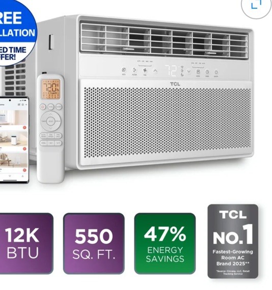 TCL High Efficiency Inverter Window Air Conditioner 12,000 BTU Inverter Tech