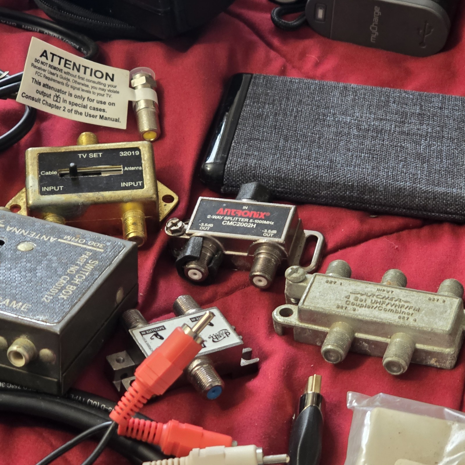BIG LOT Vintage Electronic Cables, Chargers, Adapters, Connectors, Switches MORE