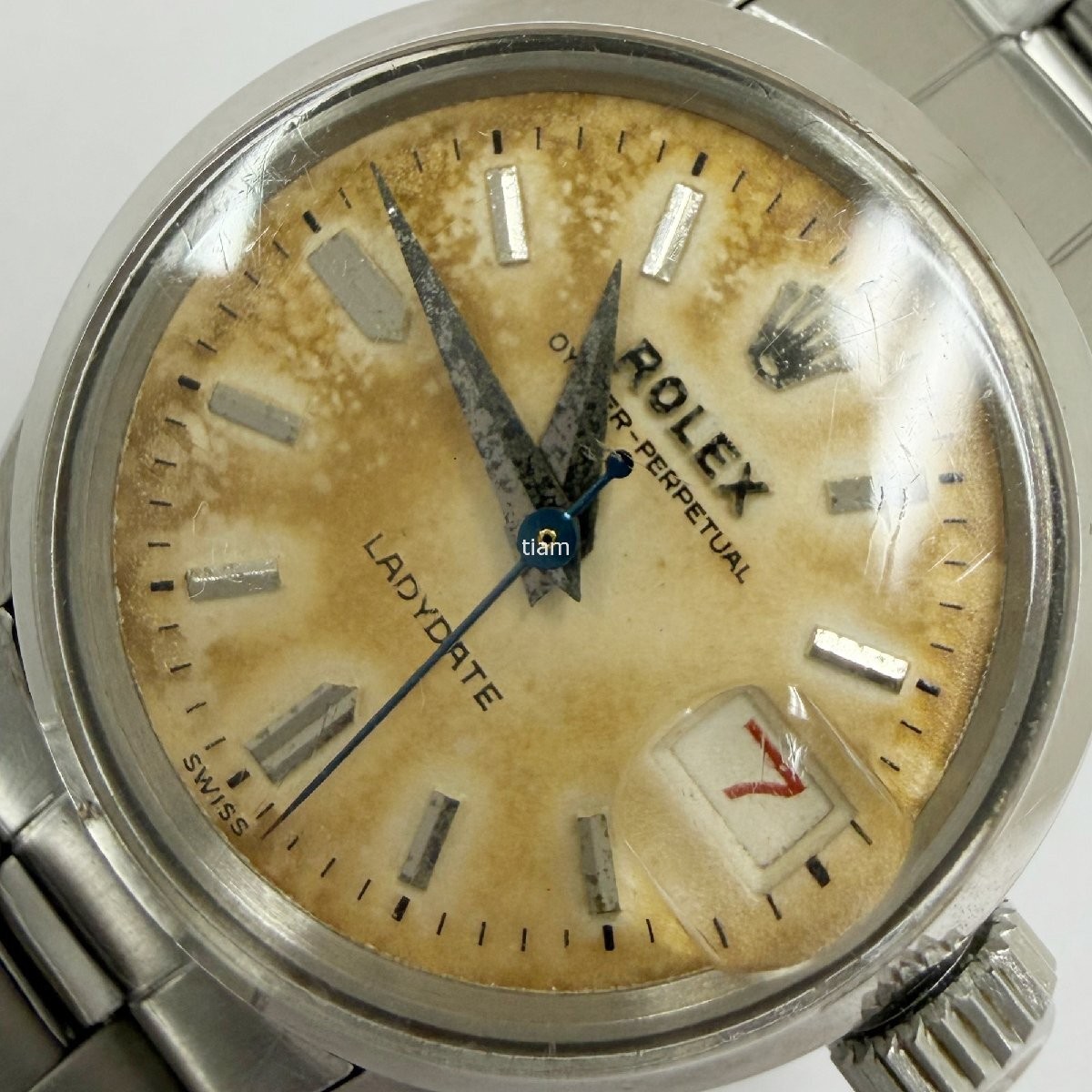 ROLEX 6516 Oyster Perpetual Date 1957 Automatic Silver SS 1130