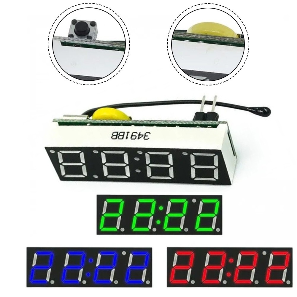 Digital Clock Module Customizable Display Options Automatic Brightness Control