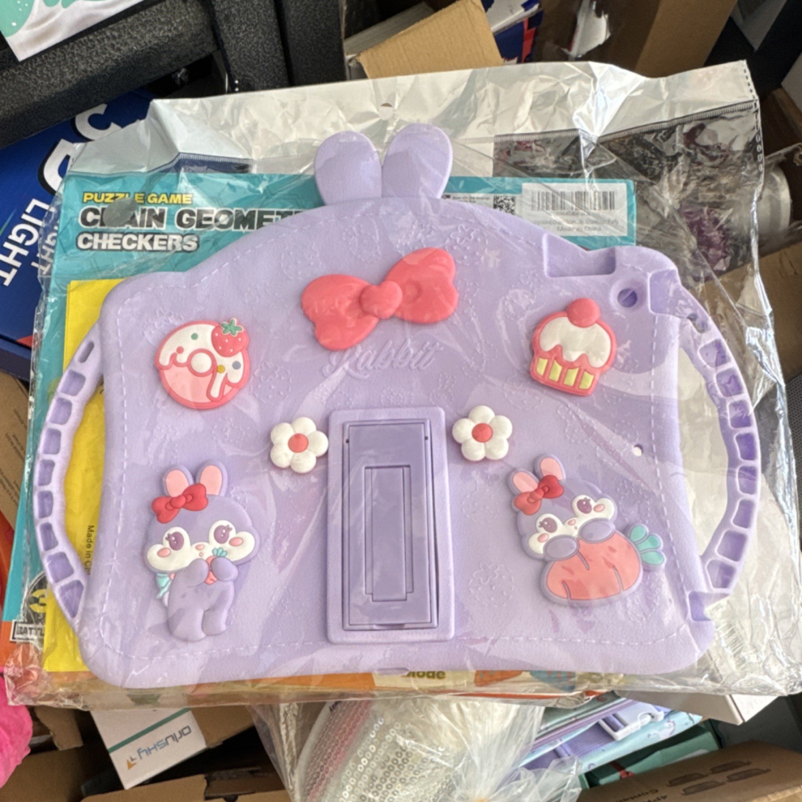 Tempered Glass Screen Protector for Apple iPad 10.2, Game & Bunny Decor Case Lot